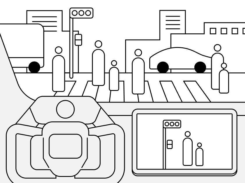 - 実環境で自動運転機能を利用する様子を示す図